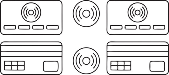 Poster - Credit Card Contactless Payment Icon for Digital Wallet and Finance UI Design