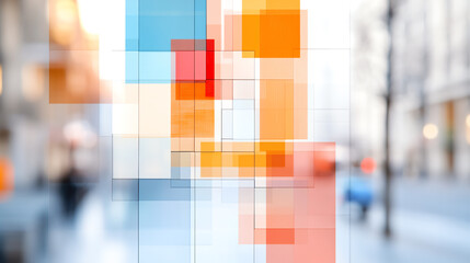 Poster - Abstract colorful shapes create a vibrant, modern background. Ideal for web design, marketing, and artistic projects.