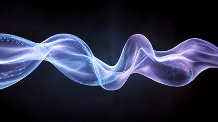 Poster - Abstract fluid wave design with soft gradients, perfect for backgrounds and digital art. Captivating light and motion effects.