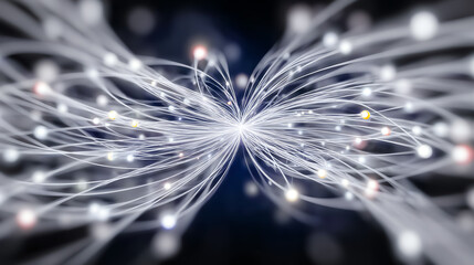 Poster - Abstract representation of light pathways, symbolizing connection and technology, perfect for modern digital concepts.