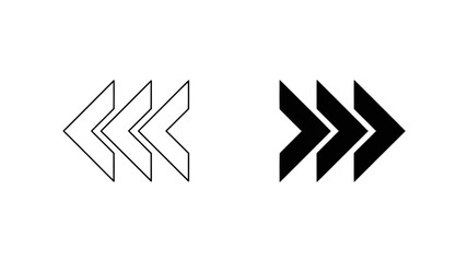 Poster - Triple arrow icons left and right direction indicators