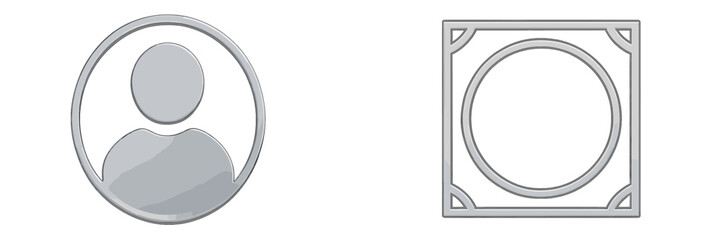 Fototapete - Icon designs representing user profiles and placeholders for applications or websites