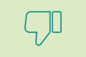 Poster - Dislike icon. icon related to UI elements. suitable for web site, app, user interfaces,element, printable etc. line icon style. simple vector design editable