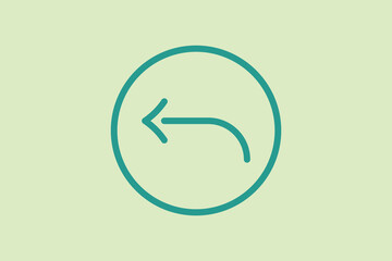 Poster - Reply icon. icon related to UI elements. suitable for web site, app, user interfaces,element, printable etc. line icon style. simple vector design editable