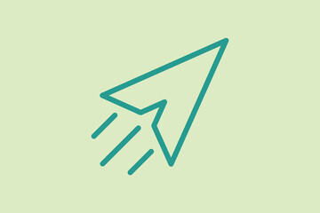 Poster - Send icon. icon related to UI elements. suitable for web site, app, user interfaces,element, printable etc. line icon style. simple vector design editable