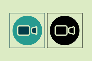 Poster - Video Call icon. icon related to UI elements. suitable for web site, app, user interfaces,element, printable etc. solid icon style. simple vector design editable