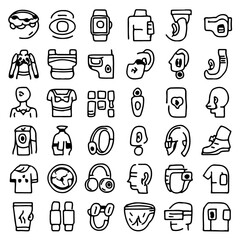 Poster - Vector line icon set for web design and business illustrations