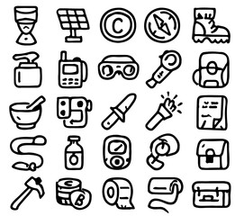 Poster - A versatile vector icon set for web and mobile applications, featuring symbols for business, finance, media, and more