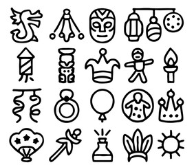 Poster - Set of vector silhouette people icons for web design