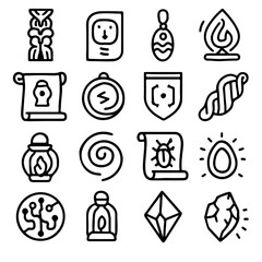 Poster - A versatile vector icon set for web design, perfect for communication, business, and media illustrations