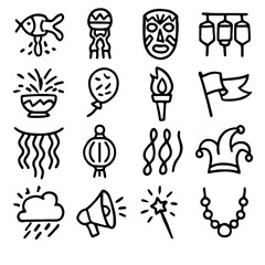 Poster - Christmas icons set vector illustration, a design symbol for web and eco energy