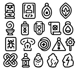 Poster - A vector set of black web business icons for internet design