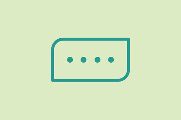 Poster - Chat icon. icon related to UI elements. suitable for web site, app, user interfaces,element, printable etc. line icon style. simple vector design editable