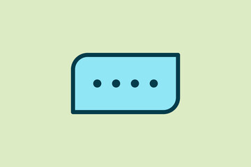 Poster - Chat icon. icon related to UI elements. suitable for web site, app, user interfaces,element, printable etc. flat line icon style. simple vector design editable