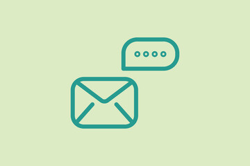Poster - Message icon. icon related to UI elements. suitable for web site, app, user interfaces,element, printable etc. line icon style. simple vector design editable