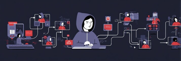 Aufkleber - Understanding the Process of Reporting Cybercrime Through a Visual Flow Chart Illustrating the Steps and Decision Points Involved