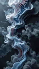 Aufkleber - Dynamic waves of swirling clouds create a captivating background for mobile displays