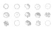 © Sara Studio - Creative Tree Line Art with Leafy Details top view
