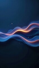 Poster - Abstract fluid wave patterns creating a calming background for mobile displays