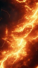 Poster - A flame with electric sparks flying out, perfect for depicting intense energy or danger