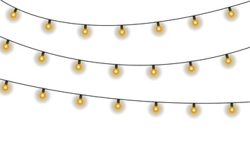 Wall Mural - Christmas bulbs twinkle with gentle shine. Wreath light chain wraps celebration invite. Neon sparkle shapes warm visual mood. Transparent light arc highlights festive promo.