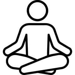 Poster - Simple vector design of yoga lotus pose