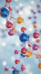 Aufkleber - A close-up view of a cluster of vibrant, colorful balls