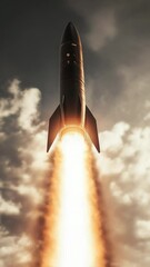 Poster - A fast-moving jet plane emitting dense smoke while soaring through the air