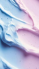 Poster - A close-up shot of a frosted cake with pink and blue icing, perfect for dessert or baking inspiration