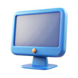 © Vectgo arjina - 3d cartoon blue computer monitor isolated on transparent background