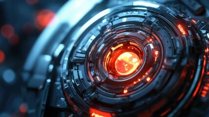 Poster - A detailed view of an advanced gadget with sleek lines and glowing components