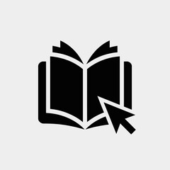 Poster - E book icon vector, Education online icon, Electronic book sign