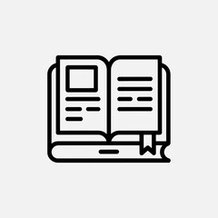 Poster - E book icon vector, Education online icon, Electronic book sign