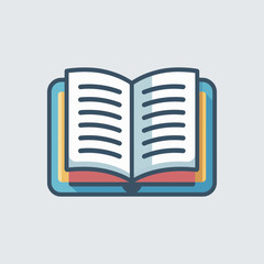 Poster - E book icon vector, Education online icon, Electronic book sign