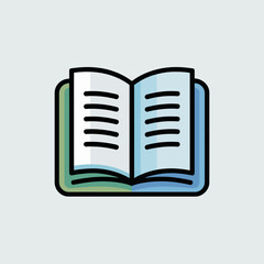 Poster - E book icon vector, Education online icon, Electronic book sign