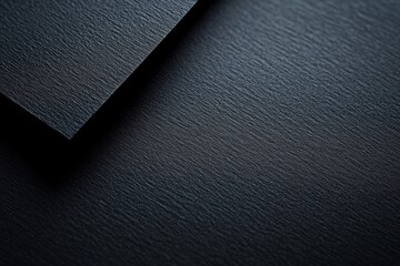 Poster - Close-up of dark textured paper creating abstract geometric shapes, ideal for backgrounds and graphic design projects
