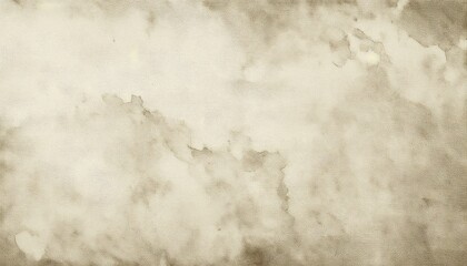 Leinwandbilder - vintage beige watercolor paper texture with aged stains and soft cloudy gradients for antique-style design, branding, stationery, web banner or art print background

