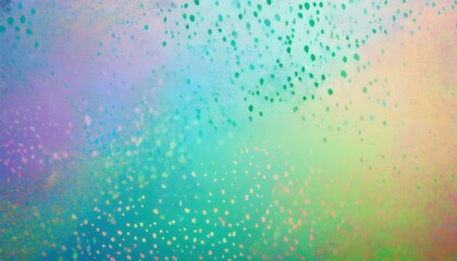 Poster - soft pastel abstract with multicolored dotted pattern on textured background in aqua, violet, and peach tones, perfect for branding, web design, or print media

