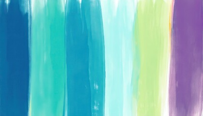 Aufkleber - vertical brush stroke gradient of blue teal aqua green and violet hues on canvas background for modern design, perfect for branding, abstract print, web banner, packaging, or digital backdrop

