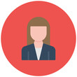 © SAMDesigning - Policewoman icon vector image. Can be used for Emergency Service.