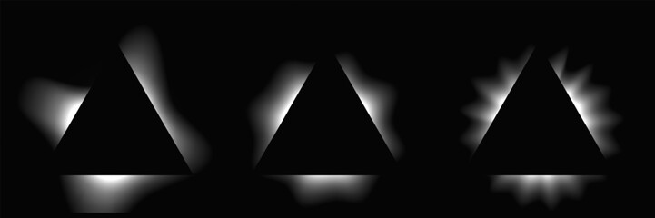 Poster - Set of triangle illuminate light frames