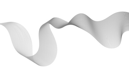 Poster - Abstract backdrop with grey wave gradient lines