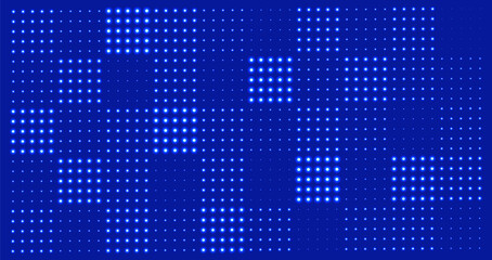 Poster - Soft and smooth abstract halftone gradient dots technology. Halftone gradient background. Futuristic pattern of dots collected in squares. Color effects in vector.