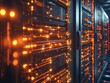 © Dariya - Glowing Orange Data Center Servers on Dark Circuit Board