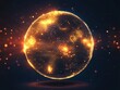© Dariya - Glowing Mesh Sphere on Dark Background