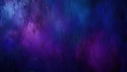 Poster -  dark abstract textured background in deep blue, violet, and purple tones with brushed strokes and rich gradients for website design, print cover, or branding visual