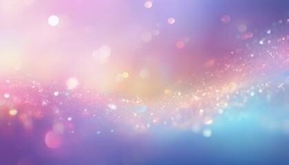 Poster -  soft pastel bokeh background with dreamy light effects in pink, purple, and blue gradient tones, ideal for website banner, branding layout, poster, or digital wallpaper design