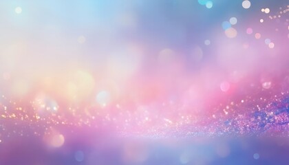 Poster -  soft pastel bokeh background with dreamy light effects in pink, purple, and blue gradient tones, ideal for website banner, branding layout, poster, or digital wallpaper design