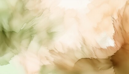 Poster -  soft green and beige watercolor texture with organic flowing gradients and natural brush strokes, ideal for web design, packaging, branding, and background use