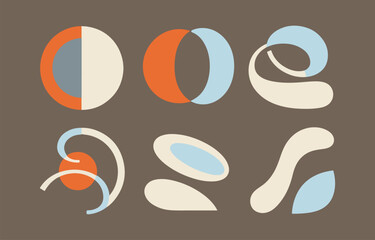 Poster - Abstract geometric shapes composition modern art design element